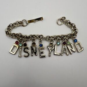 Vintage Disney Disneyland Charm Bracelet | Letter Charms | Missing  2 Stones